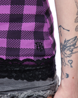 Daytona Tank - Purple Plaid