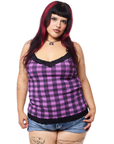 Daytona Tank - Purple Plaid