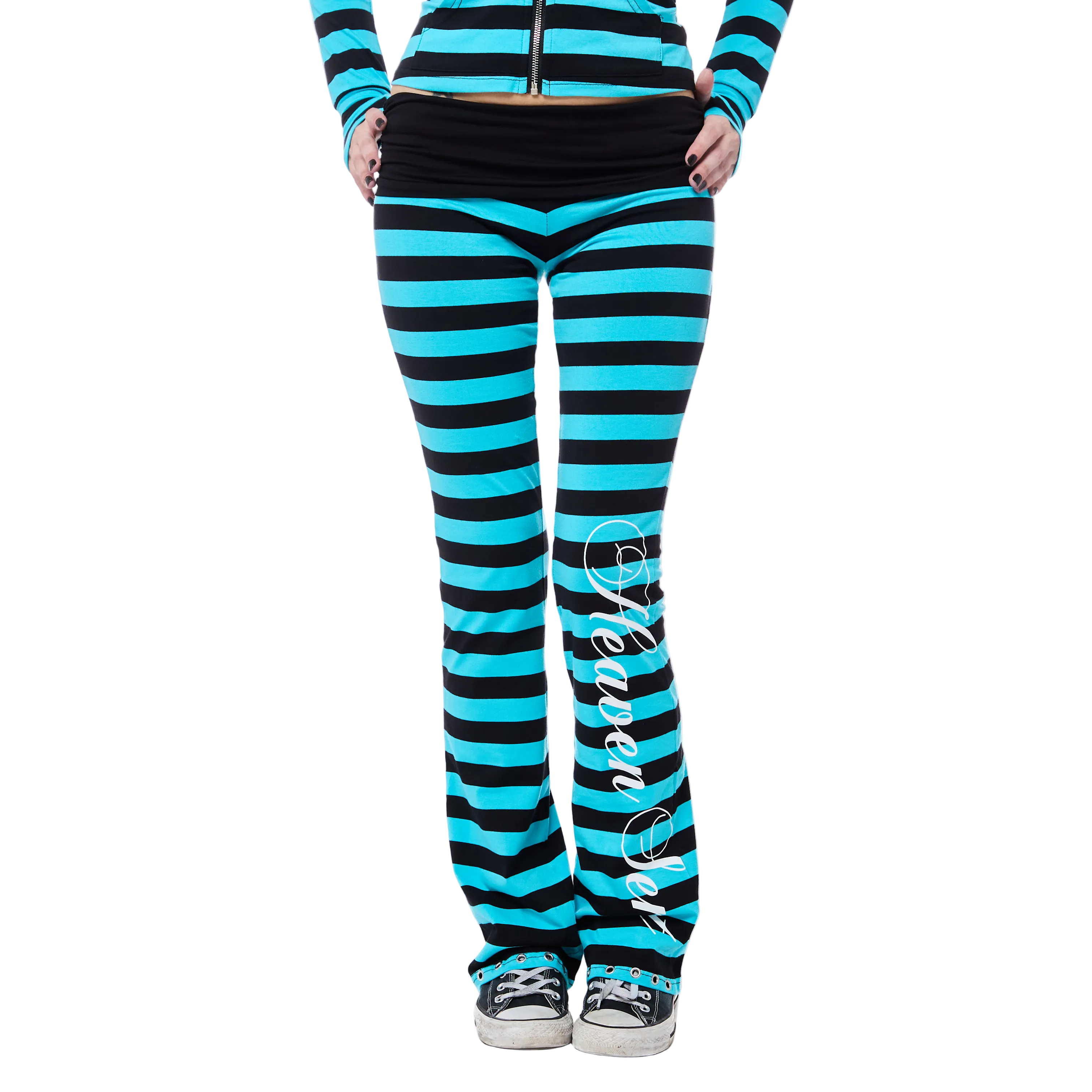 Eclipse Foldover Pants - Teal – HeavenSent