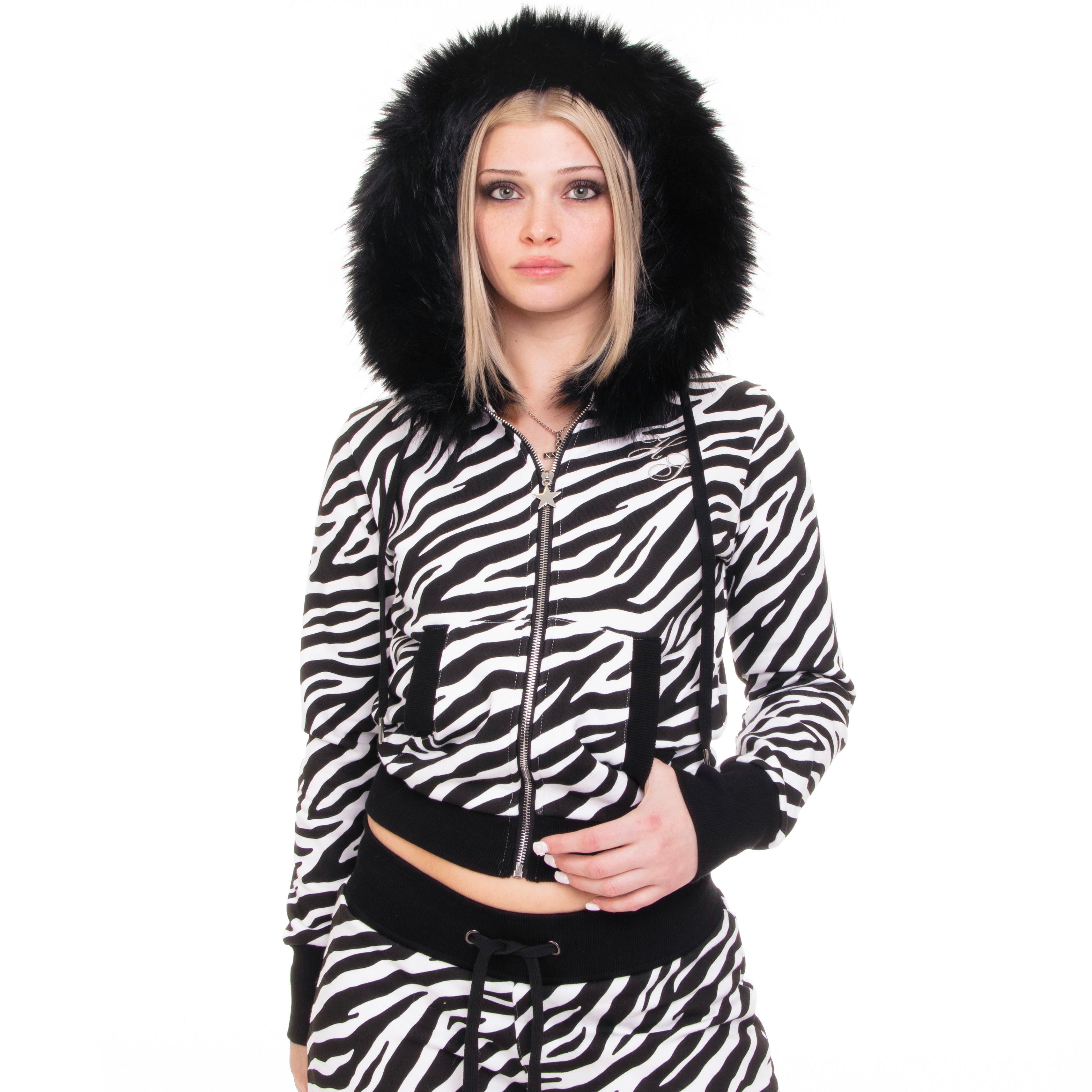 Rock Experience ZEBRA HOODIE WOMEN FLEECE Rock Experience Donna