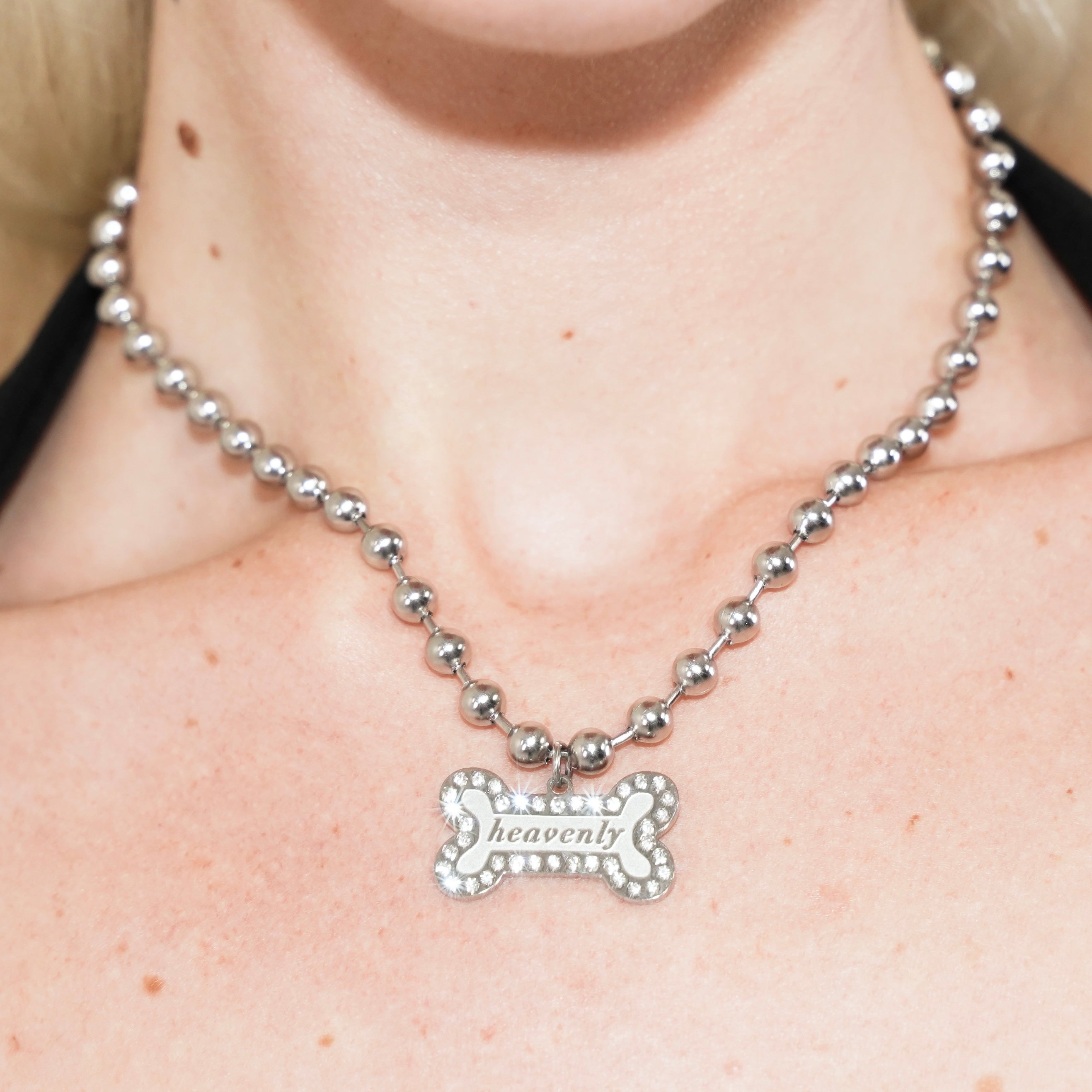 Heavenly Bone Ballchain Necklace