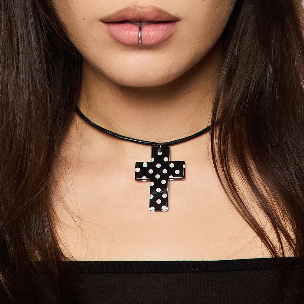 アクセサリー Patrick cox cross necklace PATRICK COX silver logo pendant necklace | NOIR ONLINE