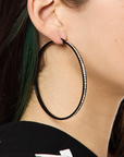 Bling Hoops - Black