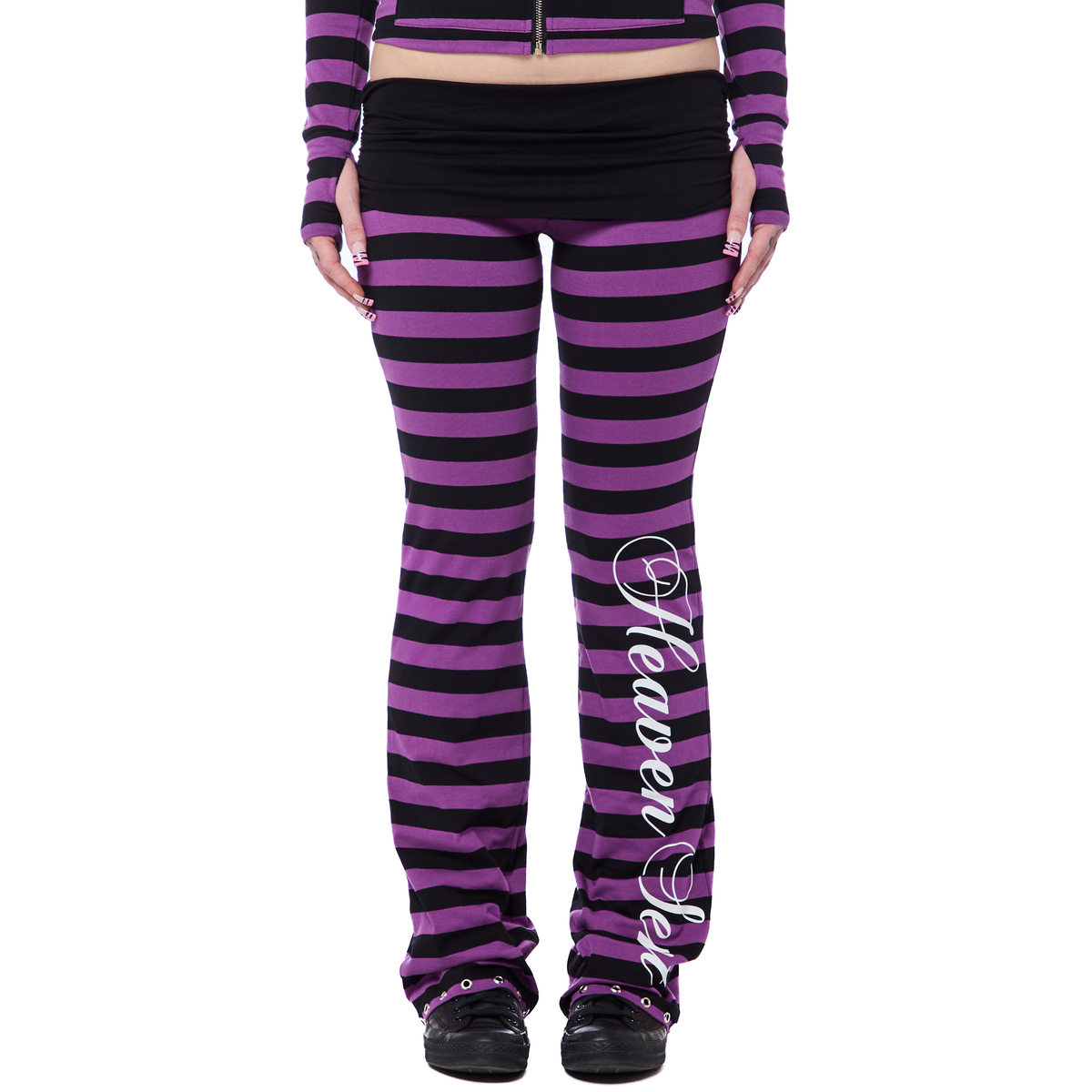 Eclipse Foldover Pants - Purple