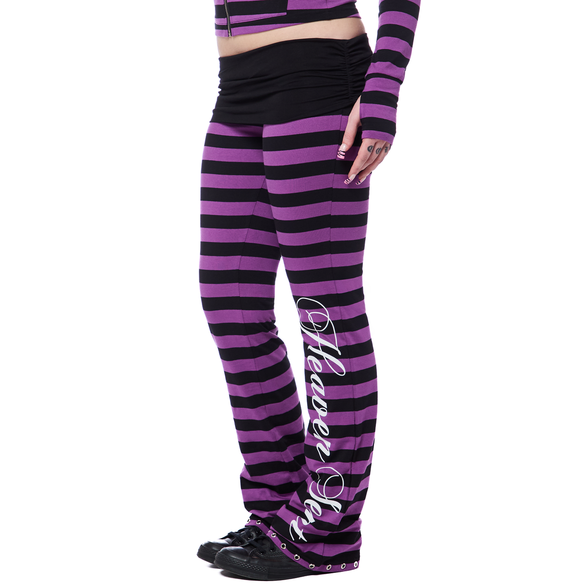 Eclipse Foldover Pants - Purple