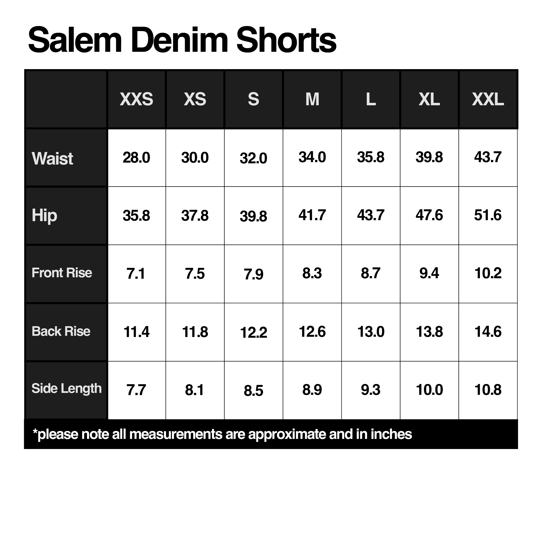Salem Denim Shorts