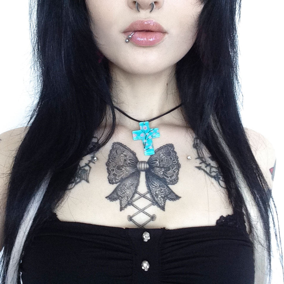 Ginseng Cross Necklace