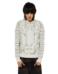 White Tiger Knit Hoodie