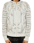 White Tiger Knit Hoodie