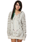 White Tiger Knit Hoodie