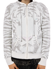 White Tiger Knit Hoodie